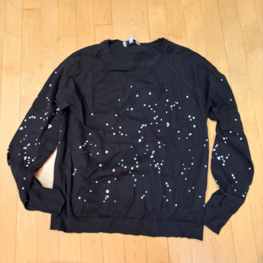 J.Society black paint splatter Sweater, M, CB2520 - Picture 2 of 3